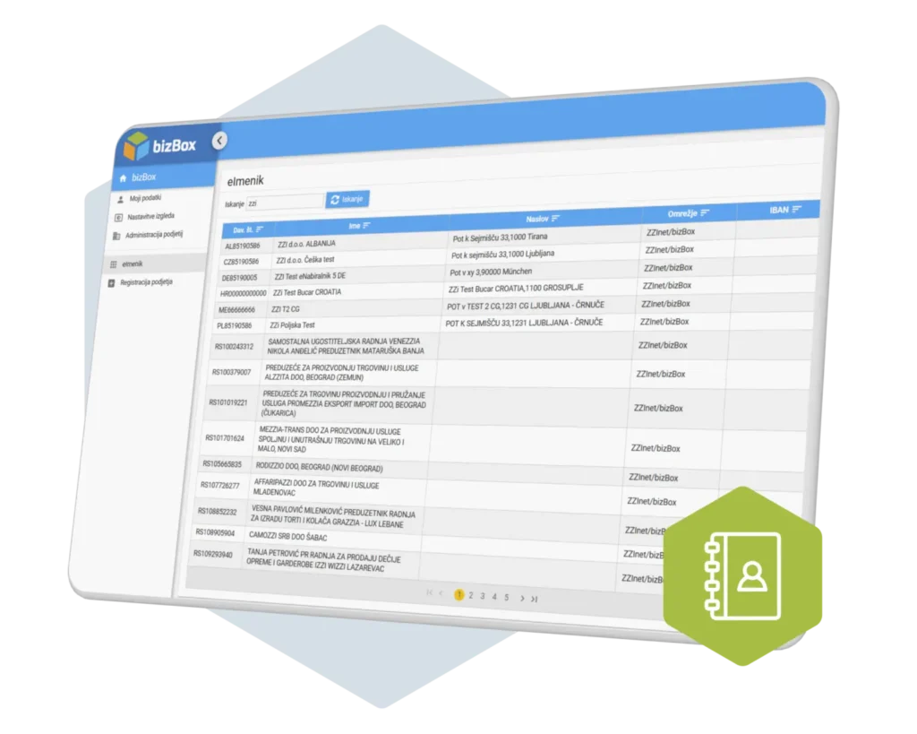 Poiščite poslovne partnerje in preverite ali uporabljajo e-račune enostavno z bizBox eImenikom 16 bizBox eImenik 1536x1229 1